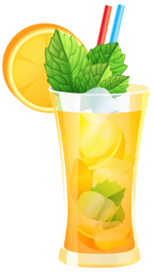 a glass of fresh orange juice